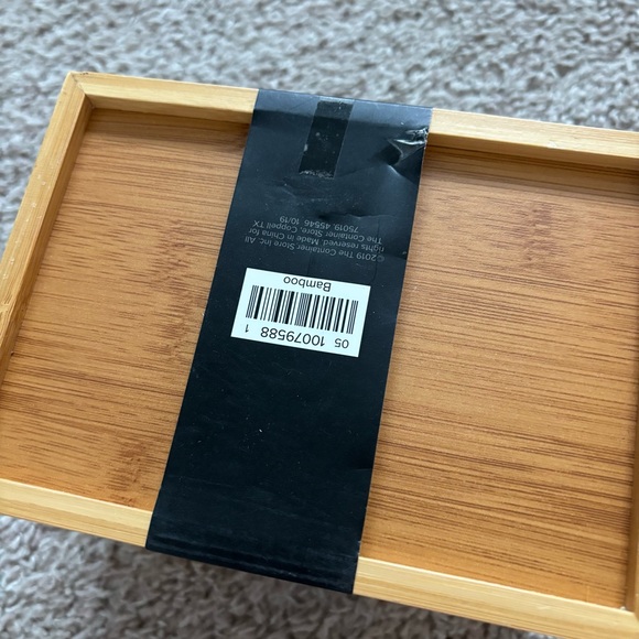 The Container Store Bamboo Recipe Card Box - Picture 3 of 5